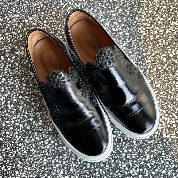 See By Chloe Black Platform Patent Leather Sneakers - Picture 8 of 11